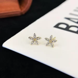 18K Gold Lab-Grown Diamond Stud Earrings — 0.24 ct — view 1