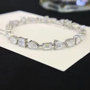 18K Gold Moissanite Bracelet — 11 ct — view 1