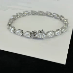 925 Sterling Silver Moissanite Bracelet — view 1