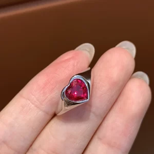 18K Gold Lab-Grown Ruby Ring — 1.2 ct — view 1