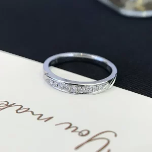 PT950 Platinum Lab-Grown Diamond Band — 0.14 ct — view 1