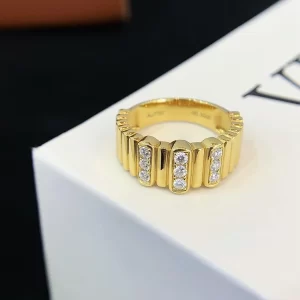 18K Gold Moissanite Band — 0.30 ct — view 1