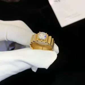 18K Gold Moissanite Ring — 1.00 ct — view 1