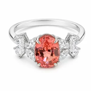 18K Gold Lab-Grown Colored Gemstone Ring — 1.670 ct — view 1