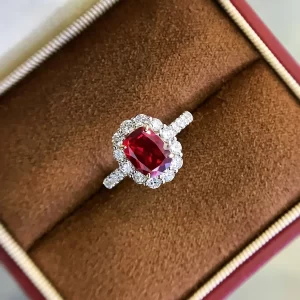 18K Gold Lab-Grown Ruby Ring — 1.70 ct — view 1