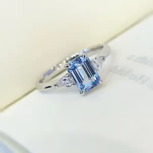 18K Gold Lab-Grown Colored Gemstone Ring — 1.10 ct — view 1