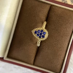 18K Gold Lab-Grown Sapphire Ring — 0.78 ct — view 1
