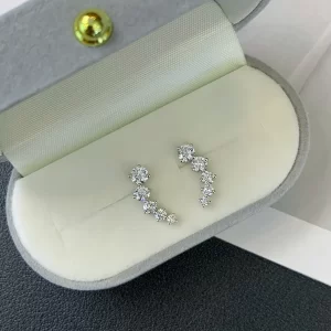 18K Gold Lab-Grown Diamond Stud Earrings — 1.26 ct — view 1