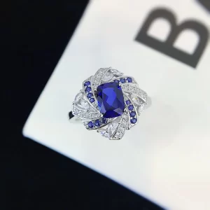 925 Sterling Silver Colored Gemstone Ring — view 1