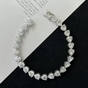 925 Sterling Silver Moissanite Bracelet — view 1