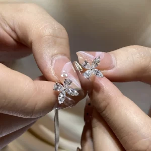18K Gold Lab-Grown Diamond Stud Earrings — 1.27 ct — view 1