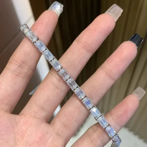 18K Gold Moissanite Bracelet — 15.5 ct — view 1