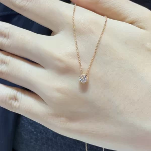 18K Gold Lab-Grown Diamond Necklace — view 1