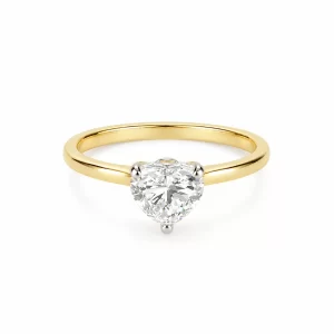 18K Gold Heart Lab-Grown Diamond Ring — 1.060 ct — view 1