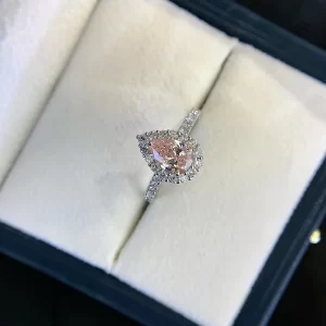 18K Gold Lab-Grown Pink Diamond Ring — 0.76 ct — view 1