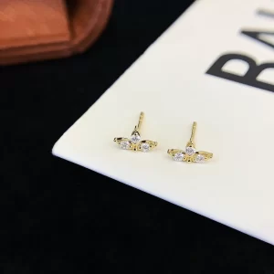 18K Gold Lab-Grown Diamond Stud Earrings — 0.18 ct — view 1