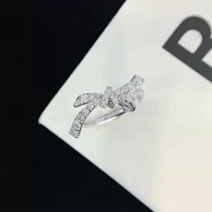 18K Gold Bow Lab-Grown Diamond Ring — 0.602 ct — view 1
