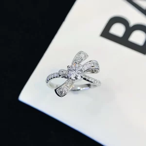 18K Gold Bow Lab-Grown Diamond Ring — 0.51 ct — view 1