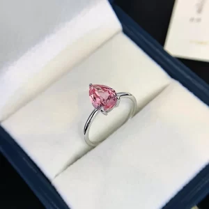 18K Gold Lab-Grown Pink Sapphire Ring — 2 ct — view 1