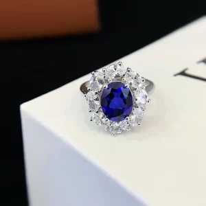 925 Sterling Silver Colored Gemstone Ring — view 1