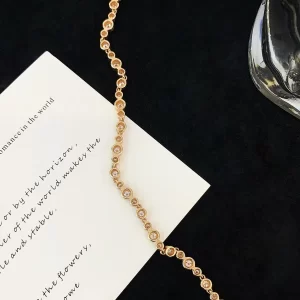 18K Gold Round Moissanite Bracelet — 2.3 ct — view 1