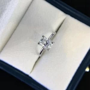 18K Gold Moissanite Ring — 1 ct — view 1