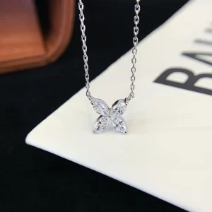 18K Gold Marquise Lab-Grown Diamond Necklace — 0.71 ct — view 1