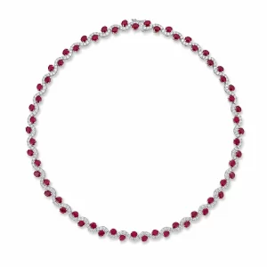 925 Sterling Silver Ruby Necklace — view 1