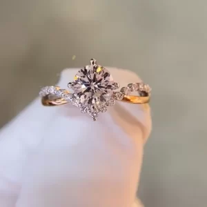 18K Gold Lab-Grown Diamond Ring — 1.043 ct — view 1