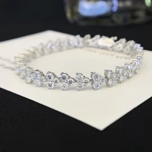 18K Gold Moissanite Bracelet — 6.38 ct — view 1
