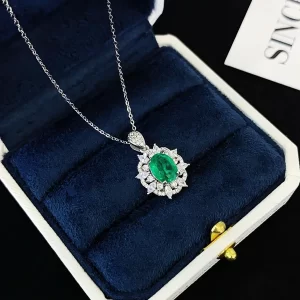 925 Sterling Silver Colored Gemstone Necklace — view 1