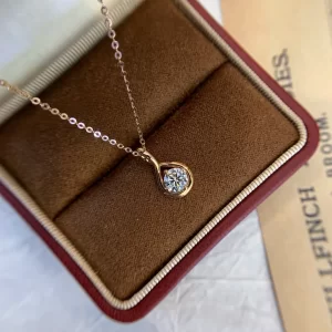 18K Gold Lab-Grown Diamond Pendant — 0.55 ct — view 1
