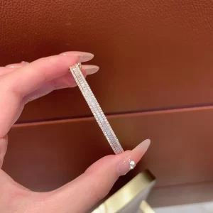18K Gold Moissanite Bangle — 1.58 ct — view 1