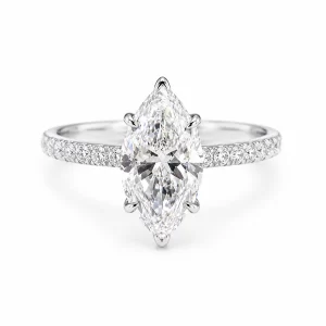 18K Gold Marquise Lab-Grown Diamond Ring — 2.070 ct — view 1