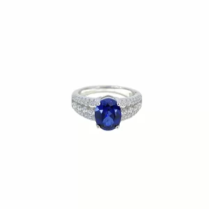 925 Sterling Silver Colored Gemstone Ring — view 1