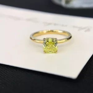 18K Gold Lab-Grown Yellow Diamond Ring — 1.074 ct — view 1