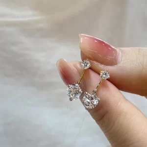 18K Gold Lab-Grown Diamond Stud Earrings — 1.042 ct — view 1