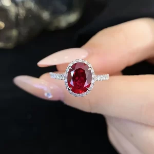 18K Gold Lab-Grown Ruby Ring — 2.41 ct — view 1