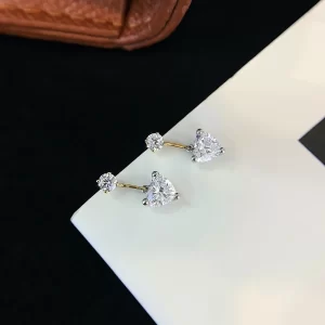 18K Gold Lab-Grown Diamond Stud Earrings — 1.042 ct — view 1