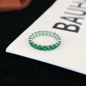 18K Gold Lab-Grown Emerald Band — 2.02 ct — view 1