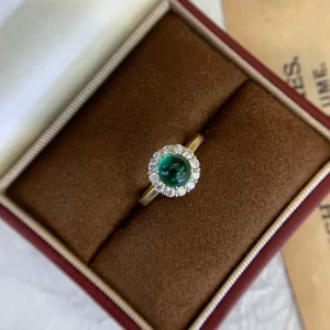 18K Gold Lab-Grown Emerald Ring — 1.2 ct — view 1