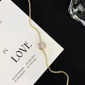 18K Gold Lab-Grown Pink Diamond Bracelet — 0.849 ct — view 1