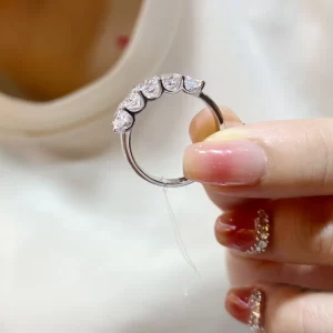 18K Gold Princess-Cut Lab-Grown Diamond Band — 1.99 ct — view 1