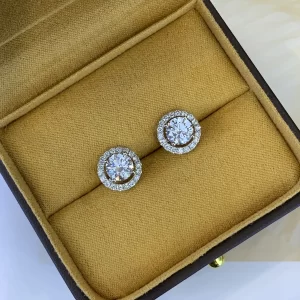 18K Gold Lab-Grown Diamond Stud Earrings — 2.08 ct — view 1