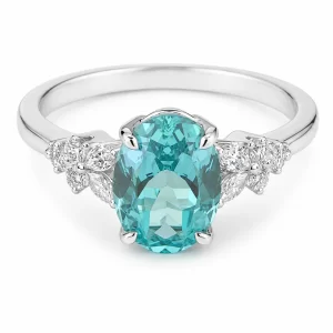 18K Gold Lab-Grown Colored Gemstone Ring — 2.120 ct — view 1