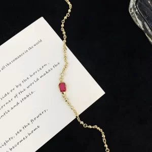 18K Gold Lab-Grown Ruby Bracelet — 0.71 ct — view 1