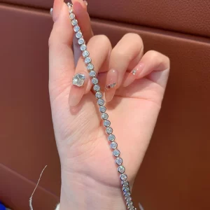 18K Gold Moissanite Bracelet — 3.6 ct — view 1