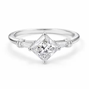 18K Gold Princess-Cut Lab-Grown Diamond Ring — 1.030 ct — view 1