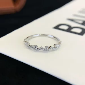 18K Gold Moissanite Band — 0.15 ct — view 1
