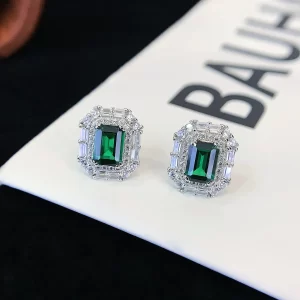 925 Sterling Silver Colored Gemstone Stud Earrings — view 1